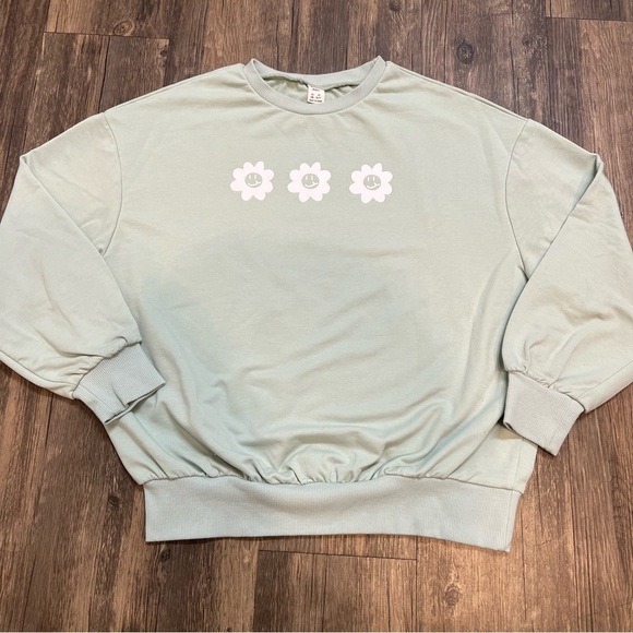 Girls Mint Sweatshirt Top Pull On Size 10/12 - Picture 5 of 10